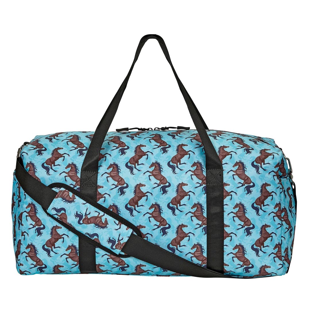 AWST Intl "Lila" Galloping Bay Horses Duffle Bag