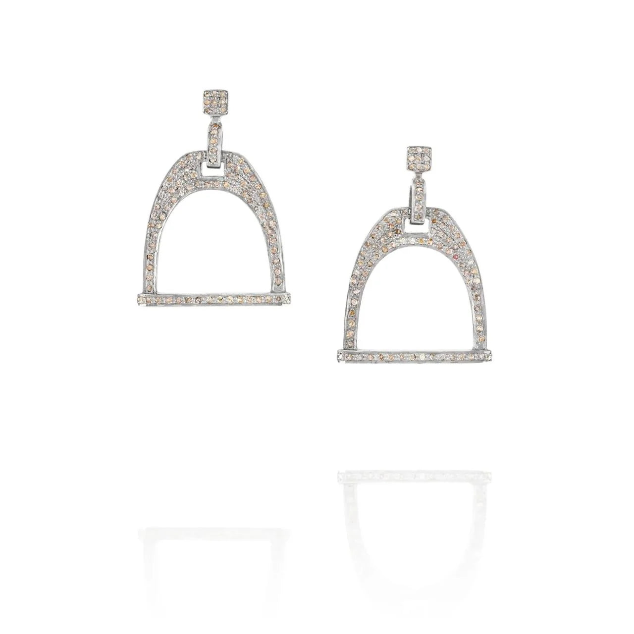 AWST Int'l Silver Plated Stirrup Earrings - JPC Equestrian.com