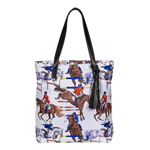 AWST Int'l "Lila" Jumper Pattern Tote Bag w/ Tassel