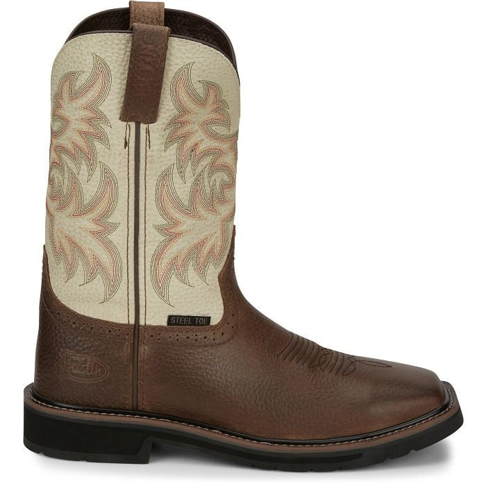 Justin Men's Driller Western Work Boot w/ Steel Toe