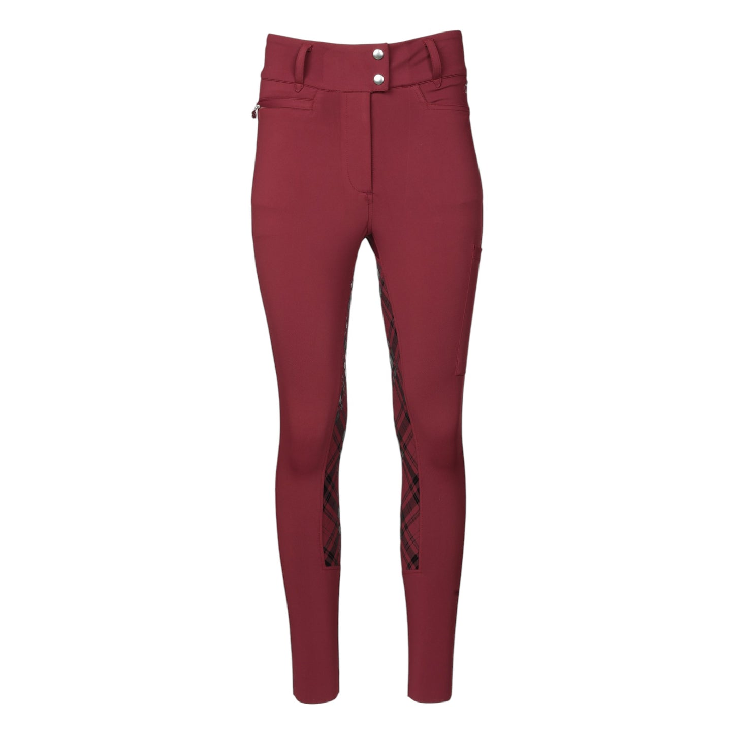 Dapplebay Holiday Plaid Riding Breeches - RED - JPC Equestrian.com