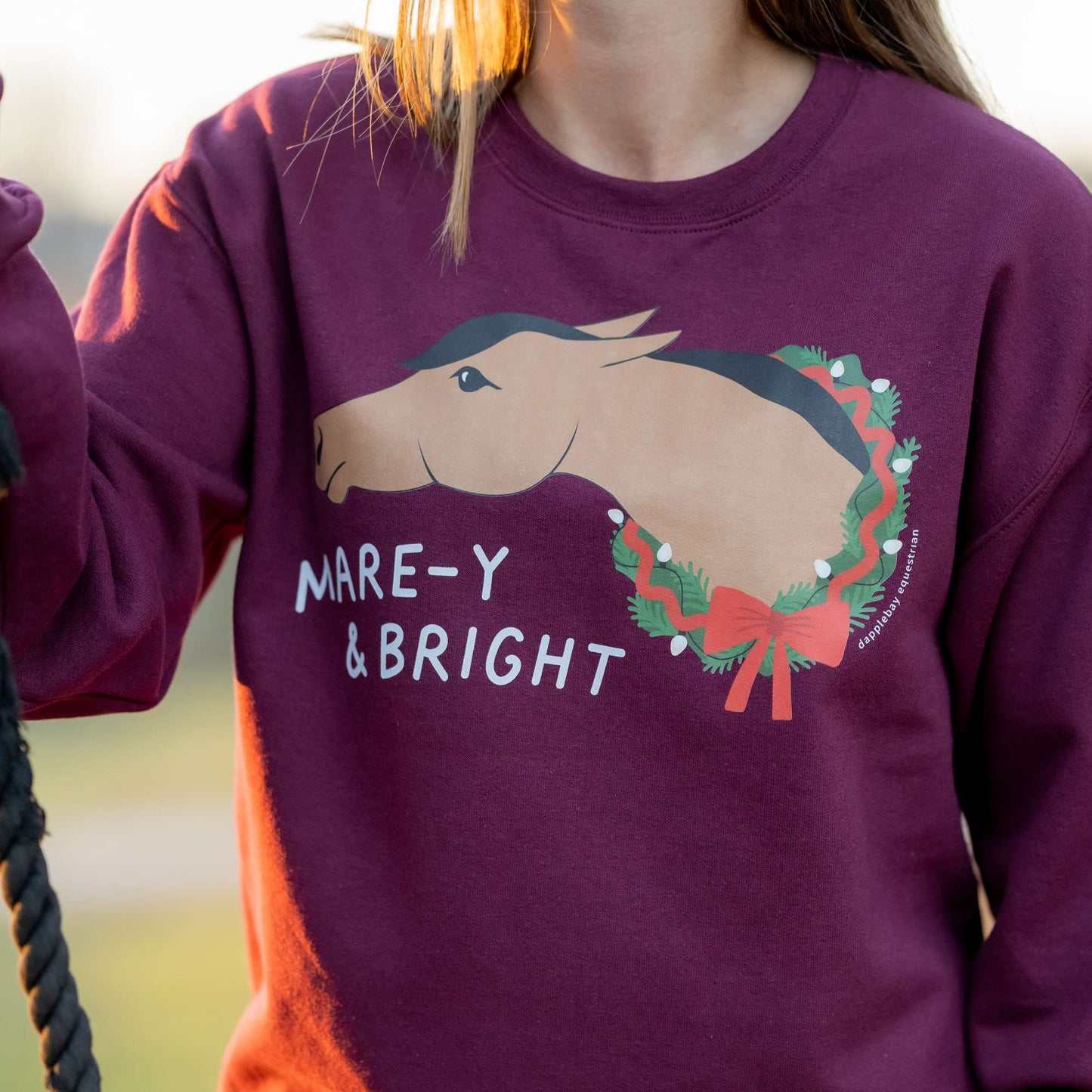 Dapplebay Mare-y & Bright Crewneck Sweatshirt-JPC Equestrian.com