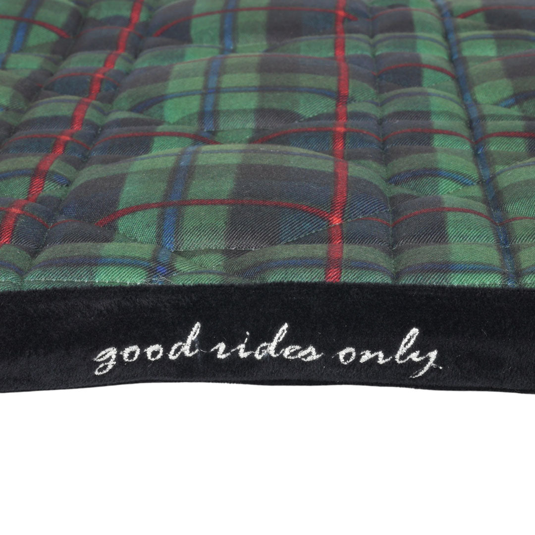 Dapplebay Holiday Plaid Jump Saddle Pad -GREEEN
