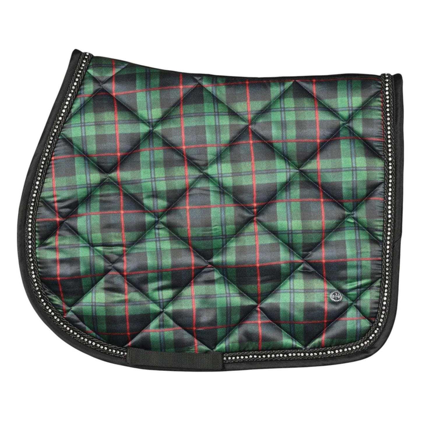 Dapplebay Holiday Plaid Pony Saddle Pad-GREEN-JPC Equestrian.com