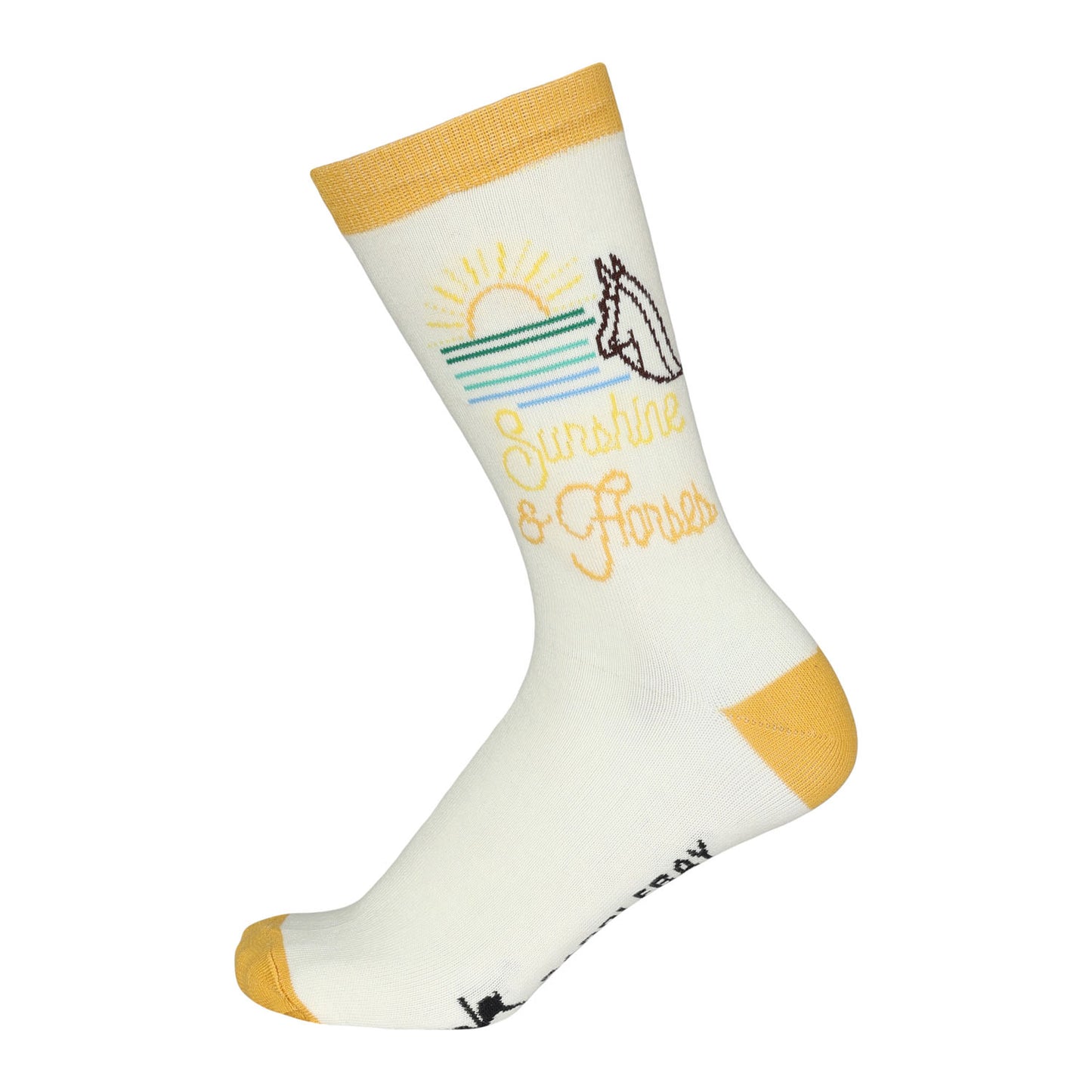 Dapplebay Knit Crew Socks-Sunshine & Horses