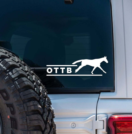 Dapplebay OTTB - Vinyl Decal-Black-JPC Equestrian.com