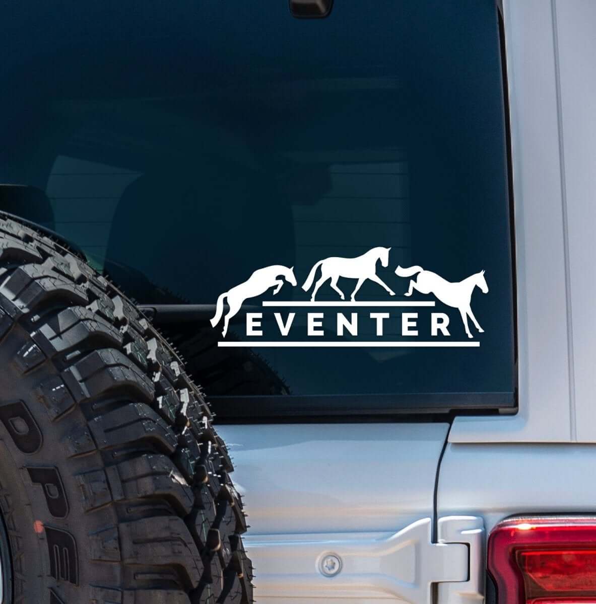 Dapplebay Eventer - Vinyl Decal- White - JPC Equestrian.com