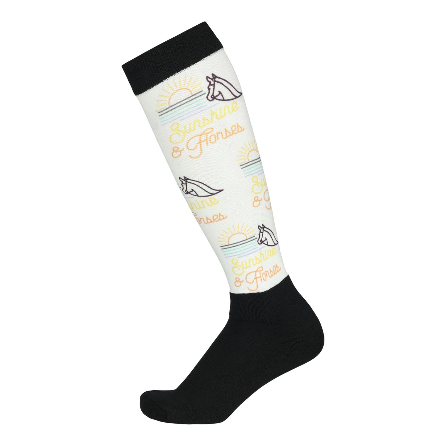 Dapplebay Slick Boot Socks-Sunshine & Horses