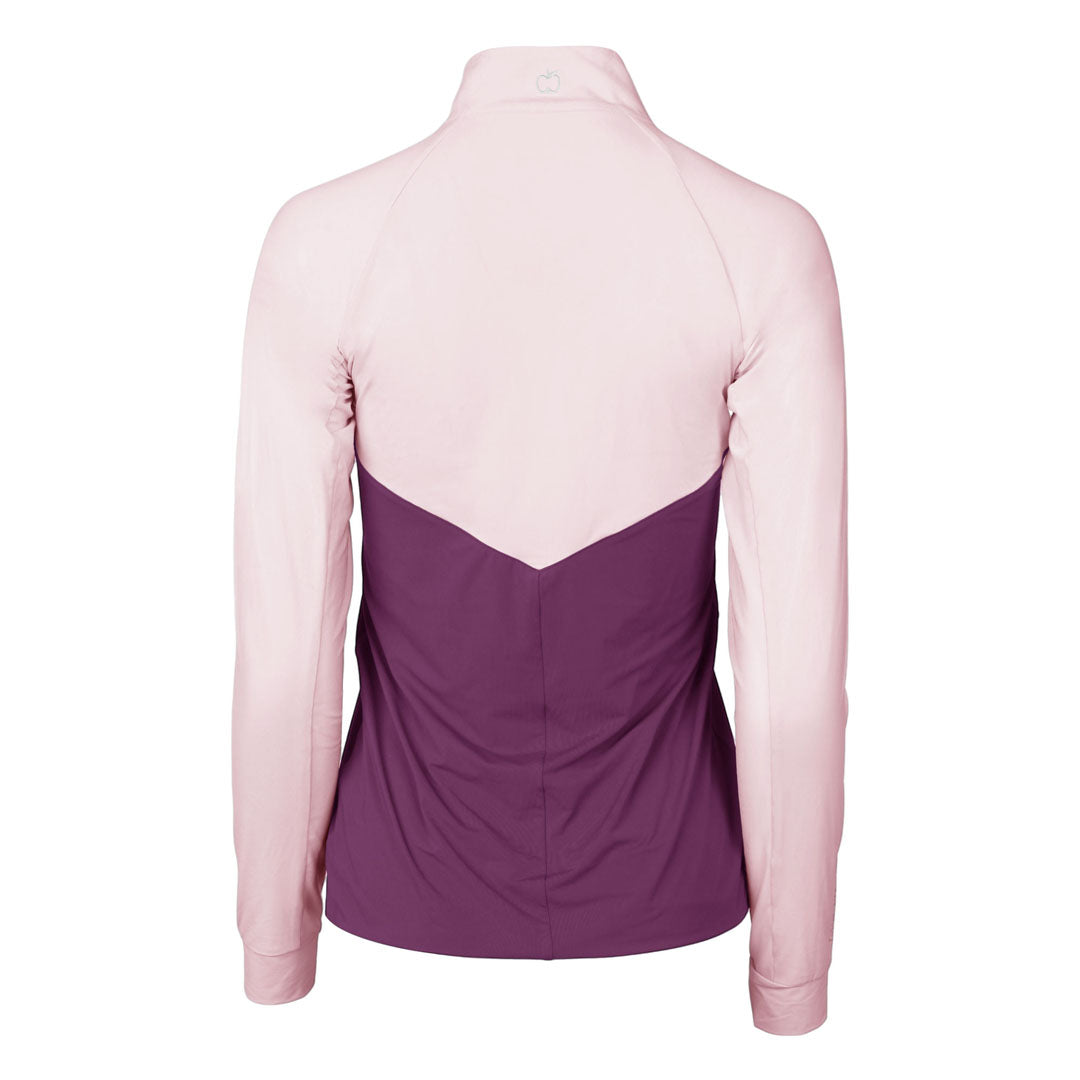 Dapplebay Lady 1/4 Zip Riding Top-Light Pink/Plum