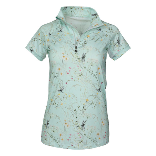 Dapplebay Dragonfly Meadow 1/4 Zip Riding Top - Short Sleeve