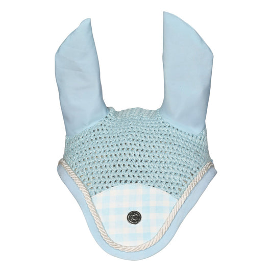 Dapplebay Gingham Fly Veil-Blue/White