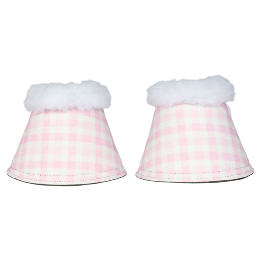 Dapplebay Gingham Bell Boots-Pink/White
