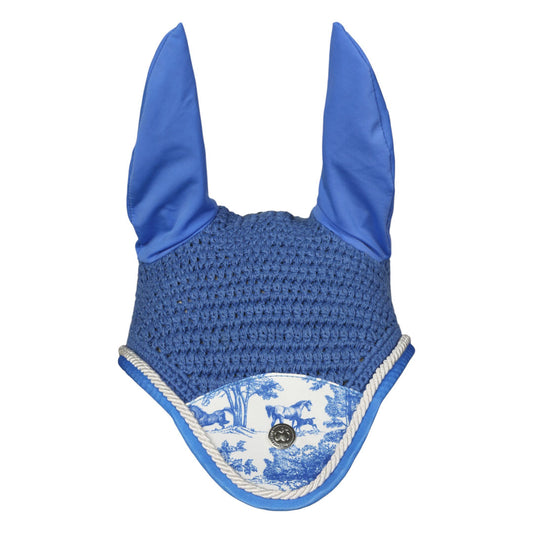 Dapplebay Equestrian Toile Fly Veil-Blue/White