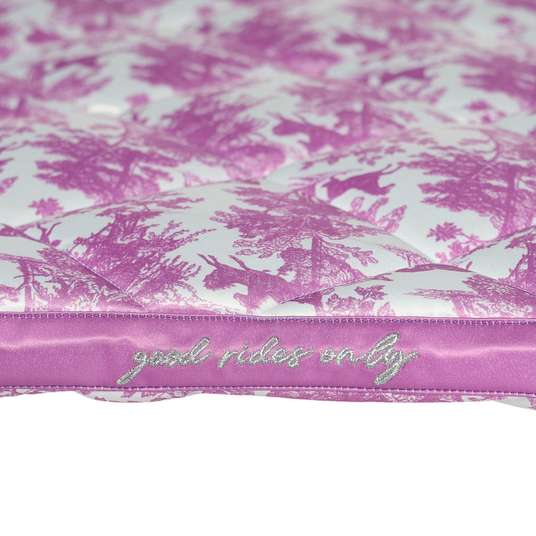 Dapplebay Equestrian Toile Jump Saddle Pad-Rose/White