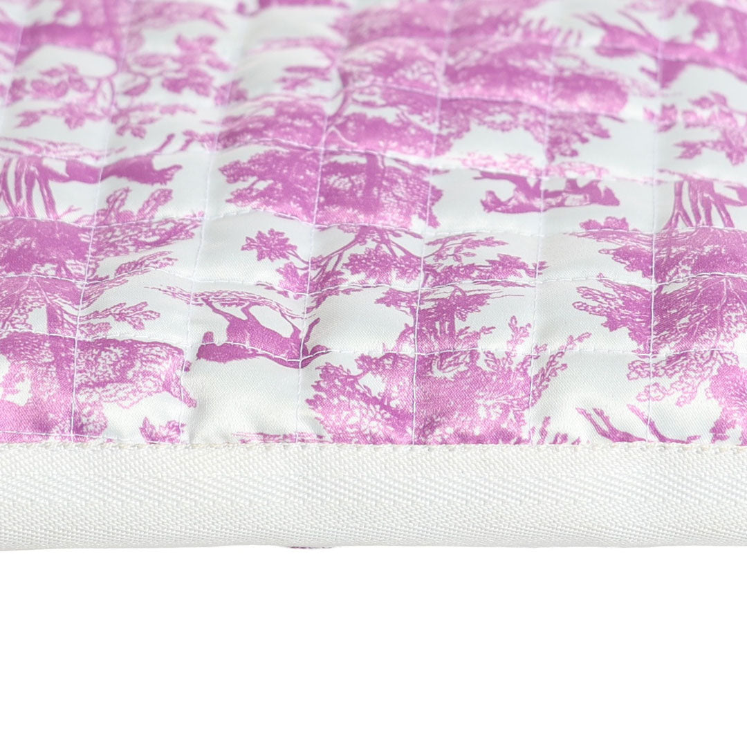 Dapplebay Equestrian Toile Western Saddle Pad-Rose/White