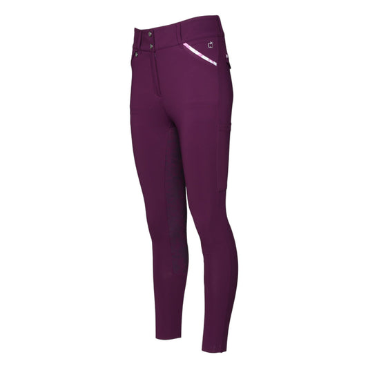 Dapplebay Equestrian Toile Compression Breeches-Plum