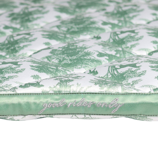 Dapplebay Equestrian Toile Dressage Saddle Pad-Green/White