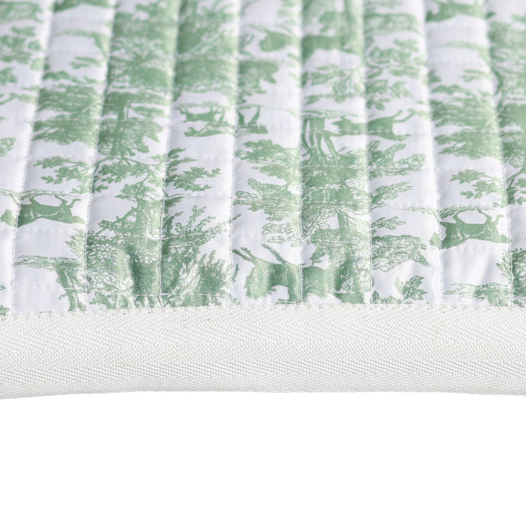 Dapplebay Equestrian Toile Western Saddle Pad-Green/White