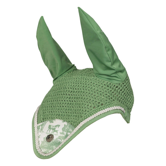 Dapplebay Equestrian Toile Pony Fly Veil-Green/White