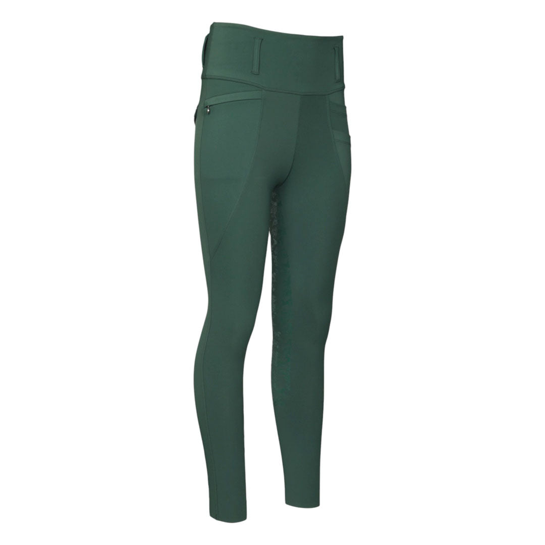 Dapplebay Equestrian Toile Essential Tights-Evergreen
