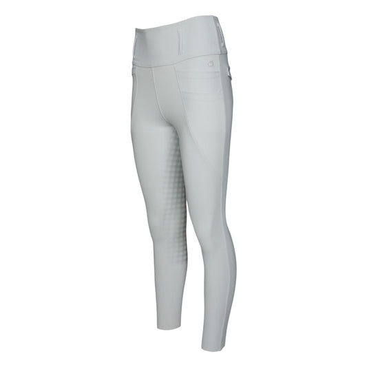 Dapplebay Gingham Essential Full Seat Tights-Light Grey
