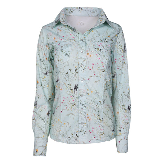 Dapplebay Dragonfly Meadow Button Down Western Shirt
