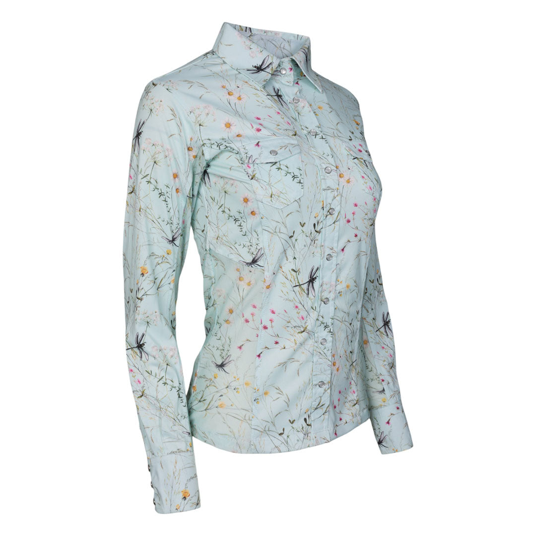 Dapplebay Dragonfly Meadow Button Down Western Shirt