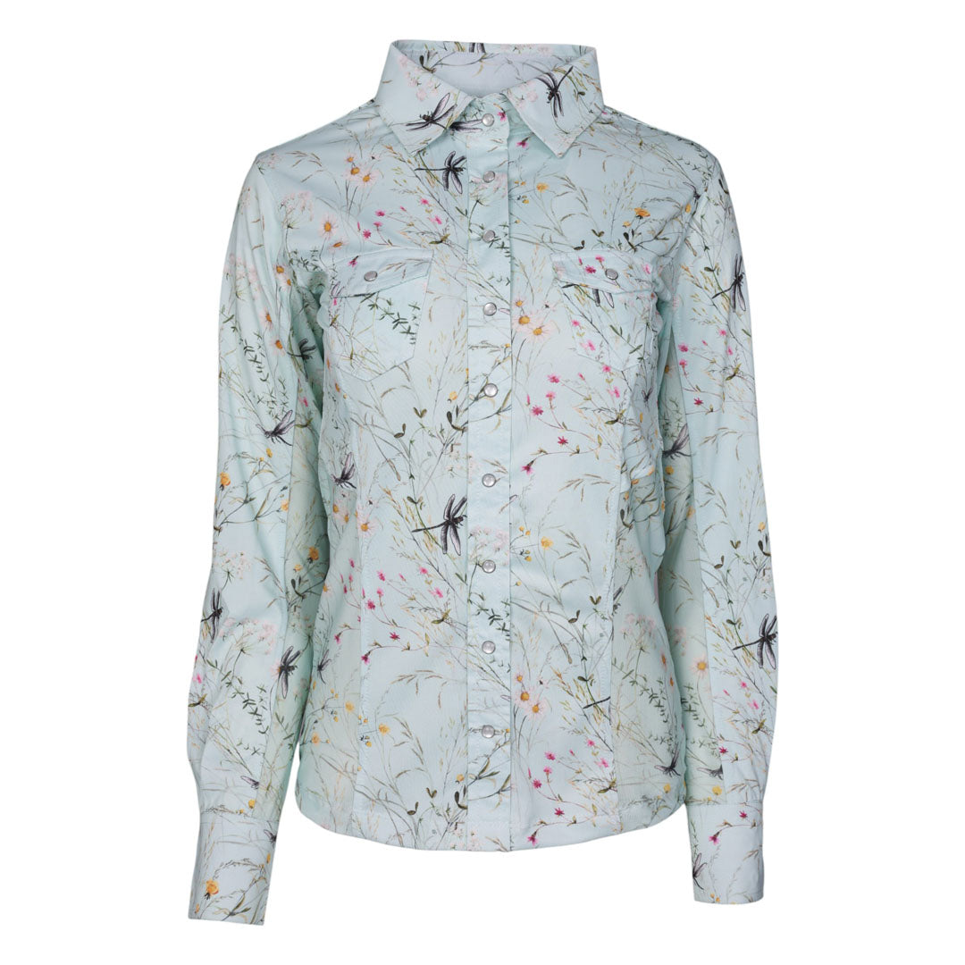 Dapplebay Dragonfly Meadow Button Down Western Shirt