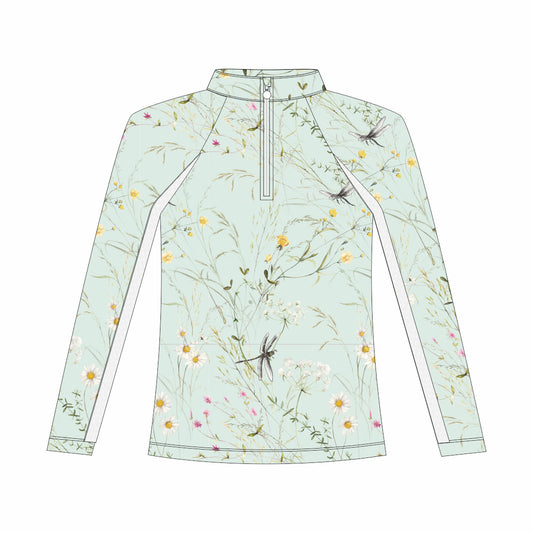 Dapplebay Kids Dragonfly Meadow 1/4 Zip - Long Sleeve