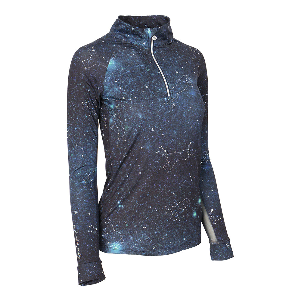 Dapplebay Midnight Constellation Ladies 1/4 Zip Riding Top