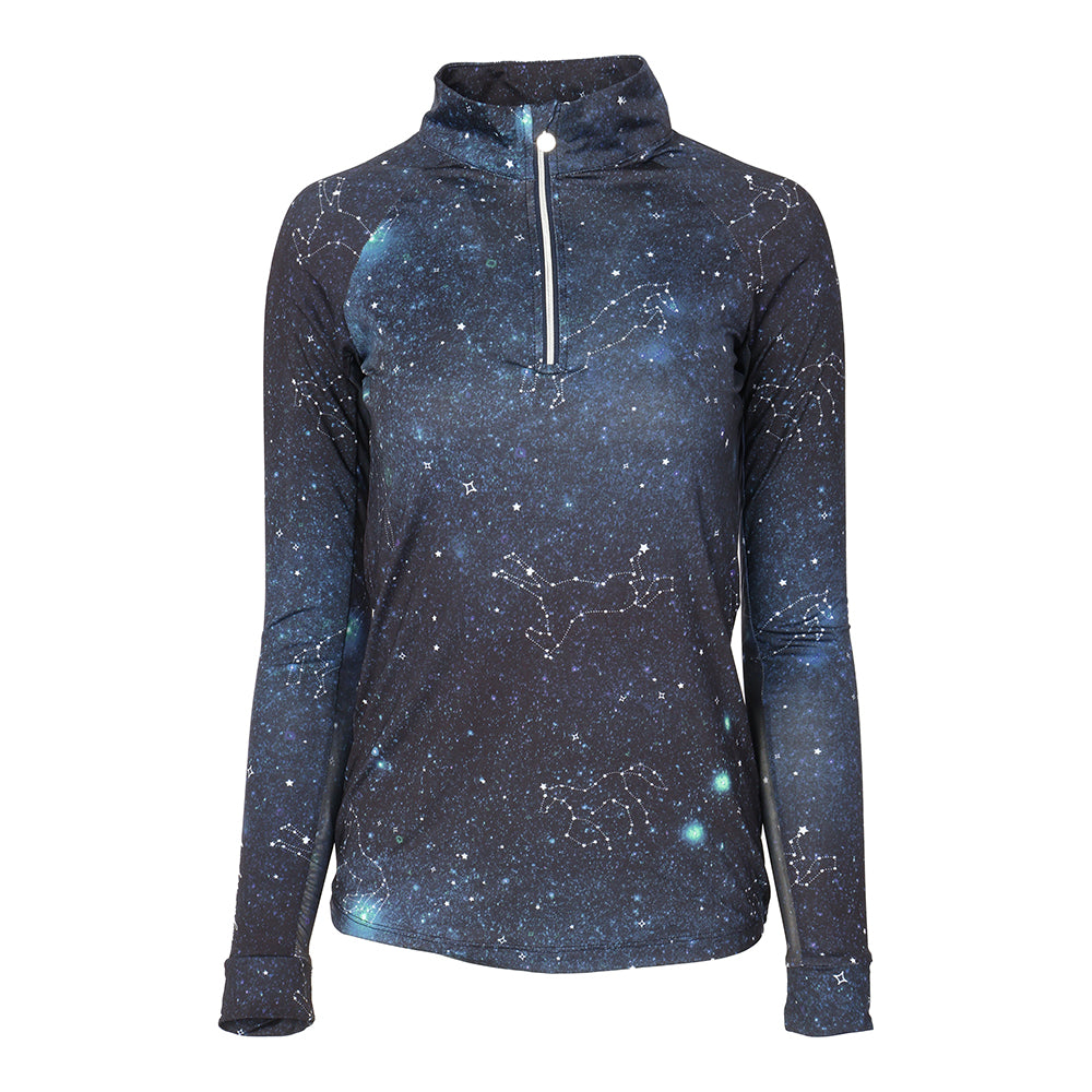 Dapplebay Midnight Constellation Ladies 1/4 Zip Riding Top