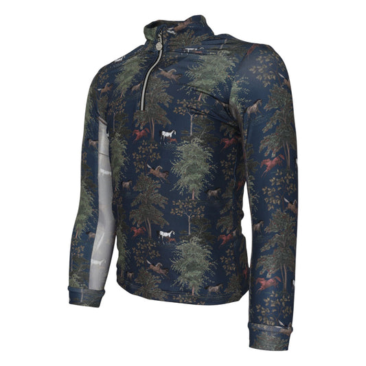Dapplebay Autumn Toile Kid's 1/4 Zip Riding Top