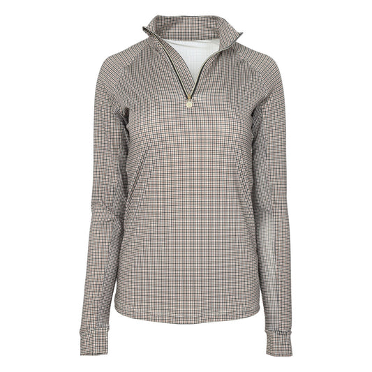 Dapplebay Bay Houndstooth 1/4 Zip Riding Top