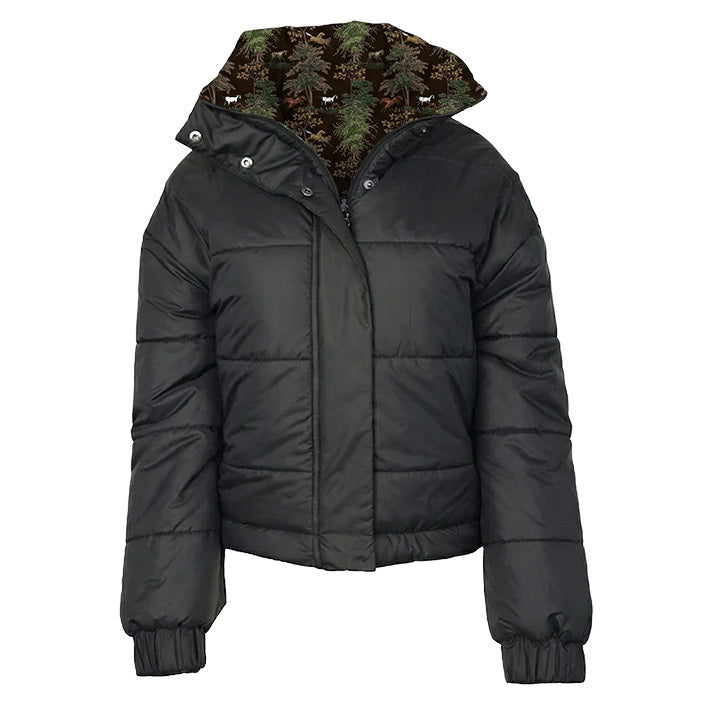 Dapplebay Reversible Puffer Jacket-Black
