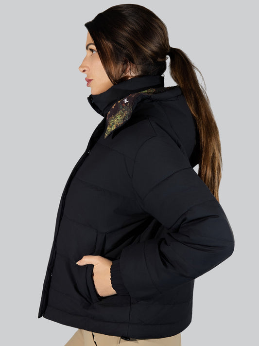 Dapplebay Reversible Puffer Jacket-Black