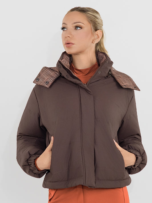 Dapplebay Reversible Puffer Jacket-Chocolate