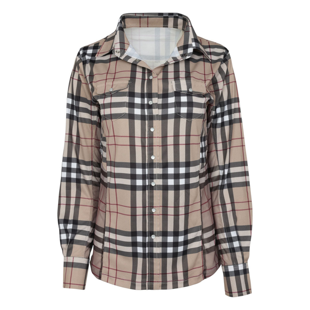 Dapplebay Holiday Plaid Western Top - JPC Equestrian.com