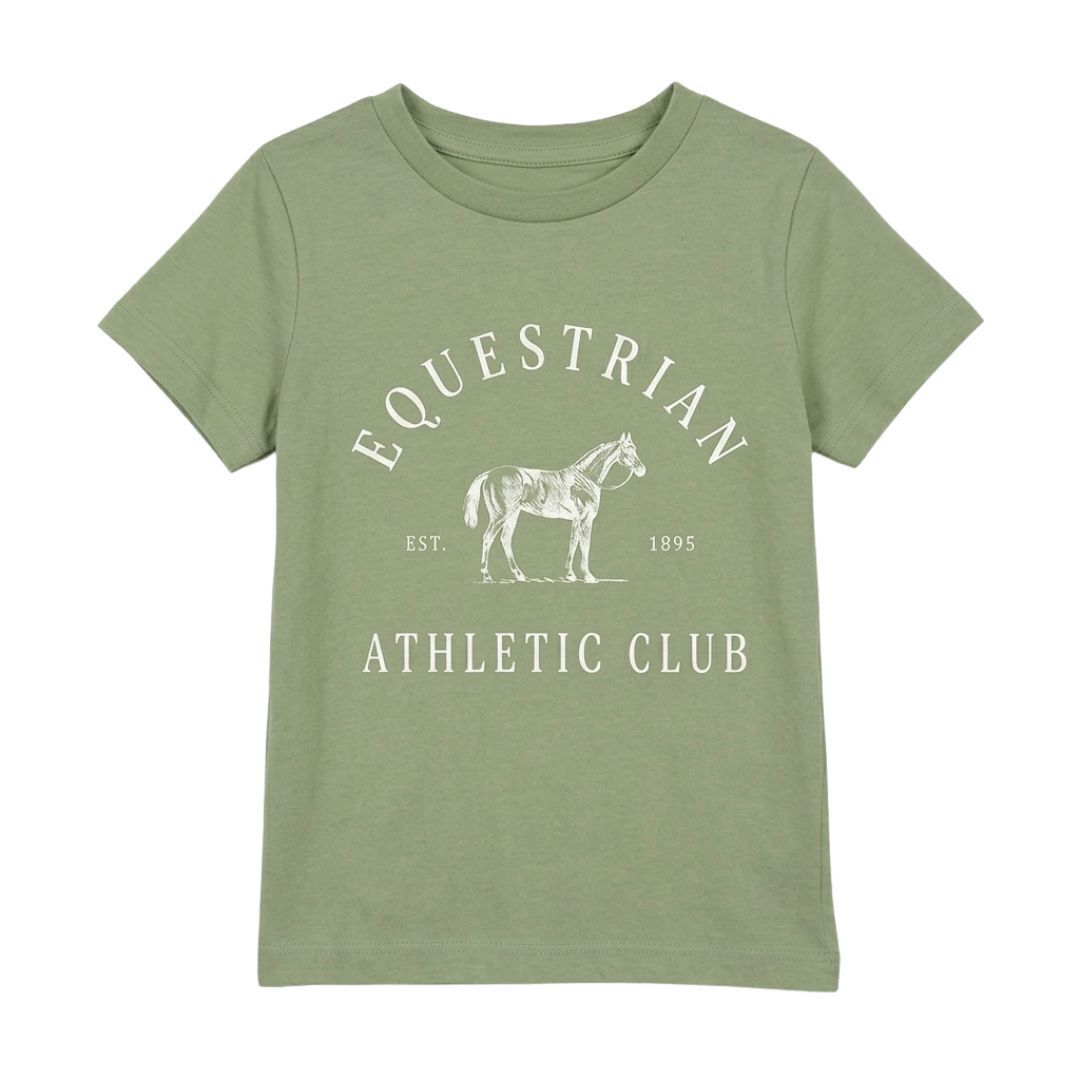 Dapplebay Kids Equestrian Athletic Club Tee-Sage