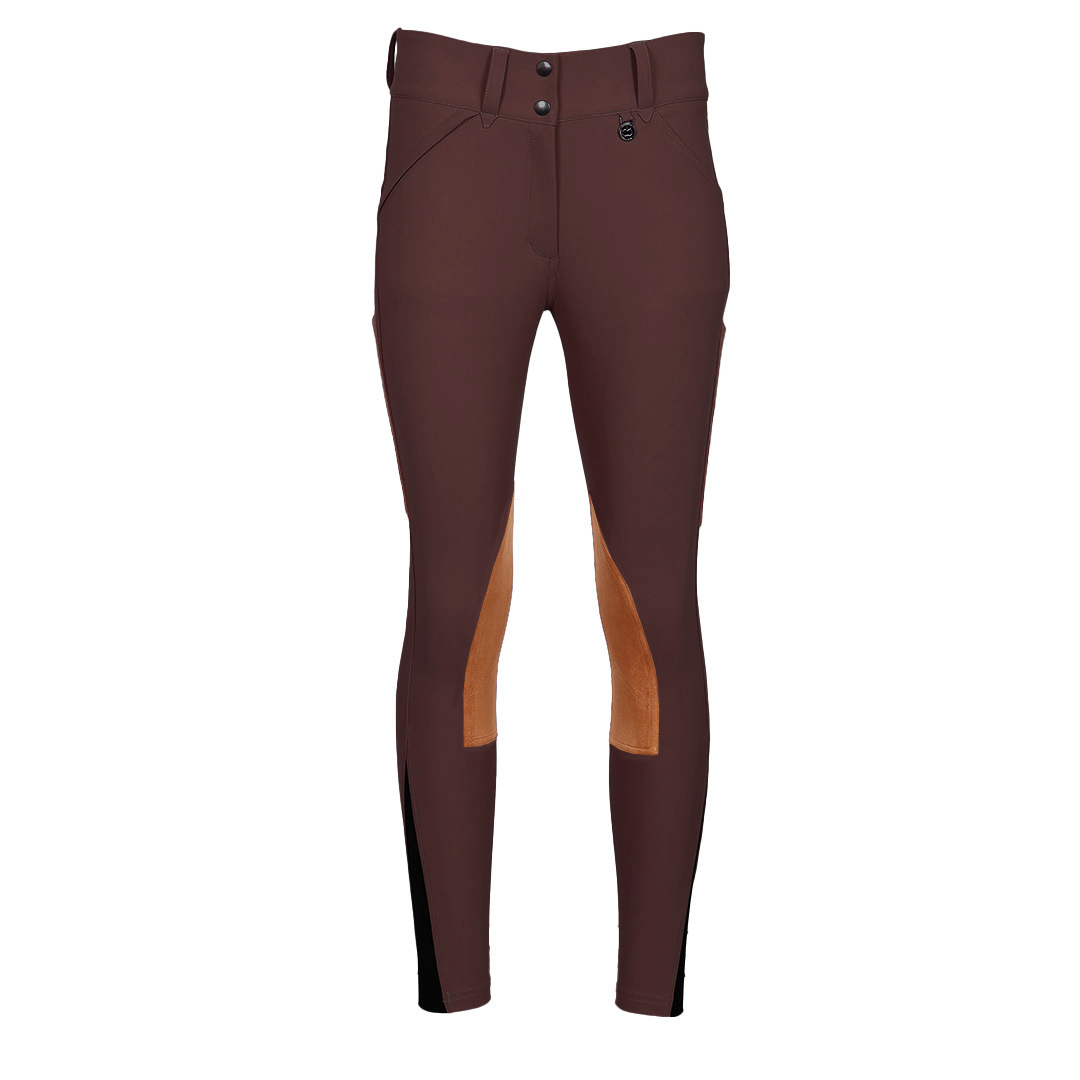Dapplebay Sport Suede Knee Patch Breeches-Chocolate
