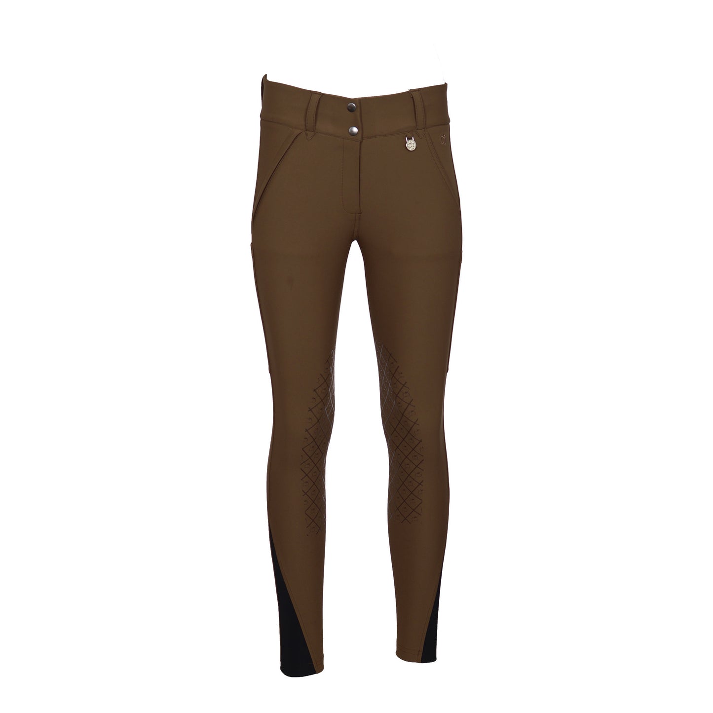 Dapplebay Sport Silicone Knee Patch Breeches-Chestnut