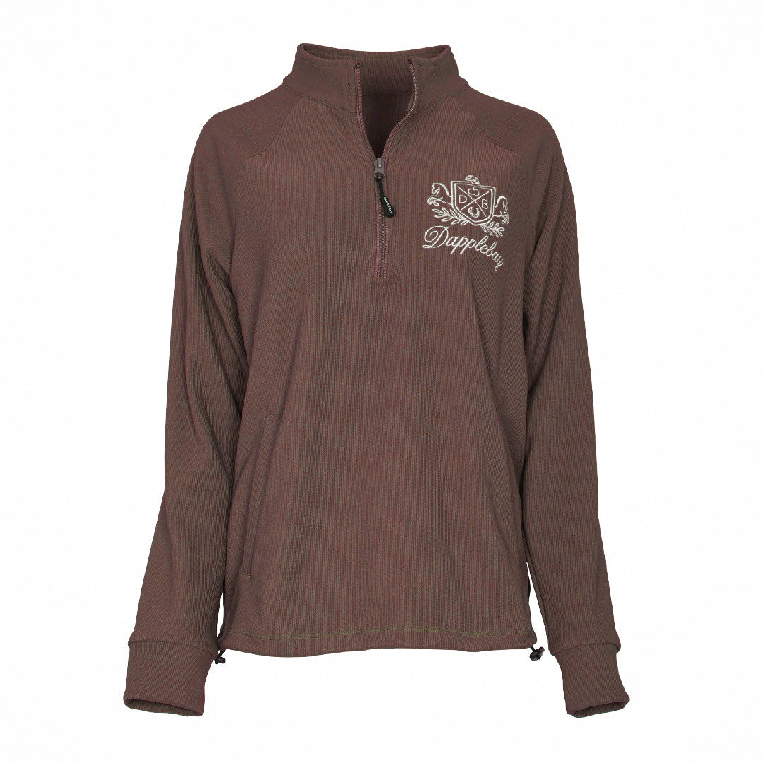 Dapplebay Signature Ribbed Pullover-Chocolate