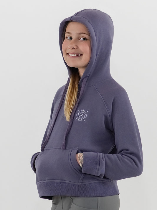 Dapplebay Kids Palm Trees & Horse Shows Hoodie-Purple Dusk