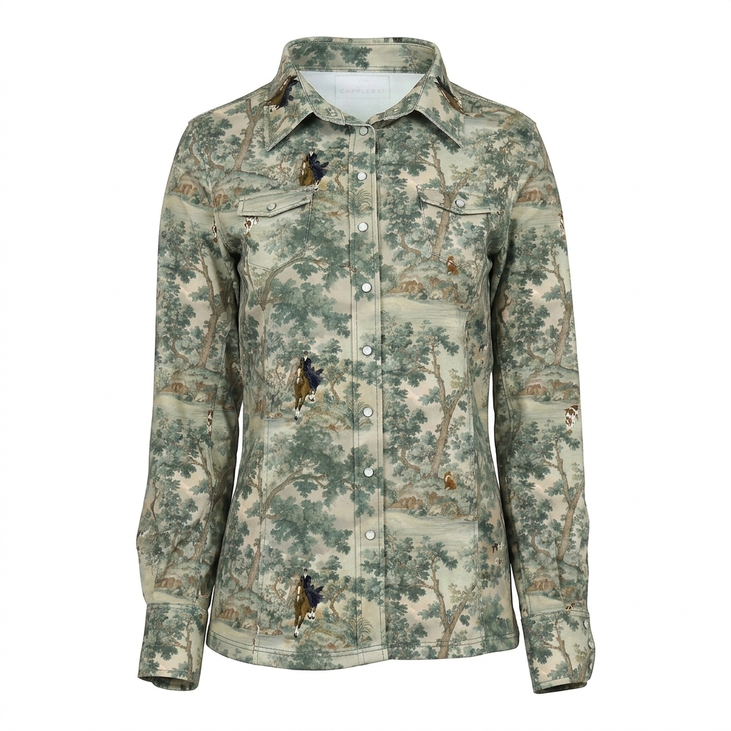 Dapplebay Hunt Tapestry Western Riding Top-Multi