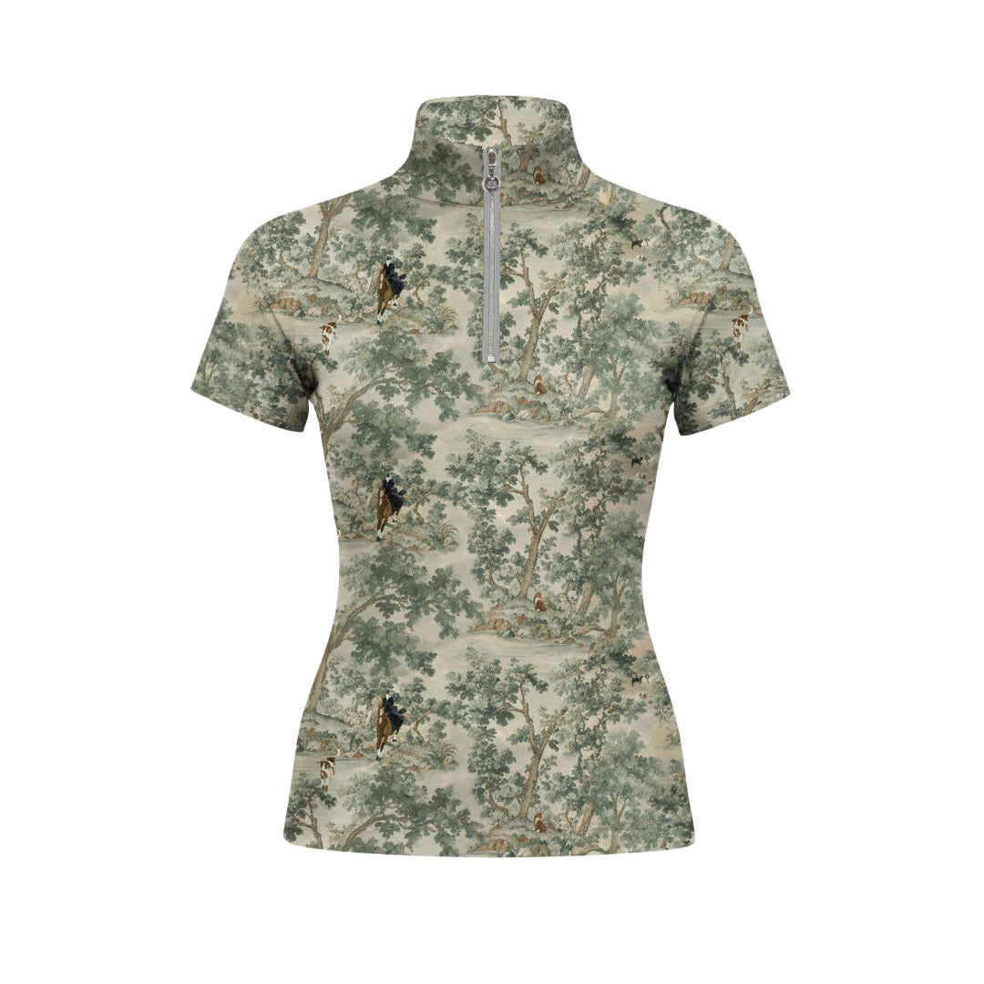 Dapplebay Hunt Tapestry 1/4 Zip SS Riding Top