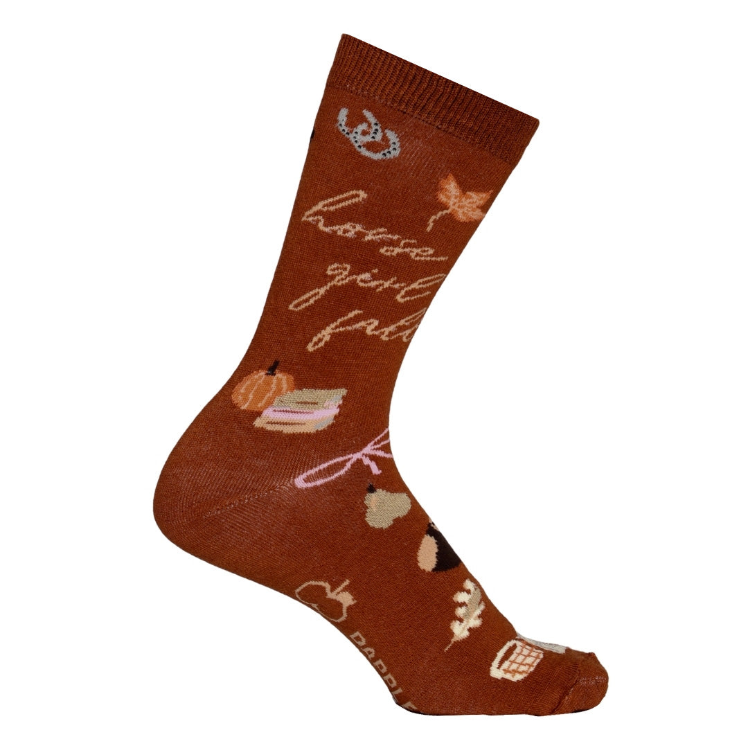 Dapplebay Gingerbread Horse Crew Socks