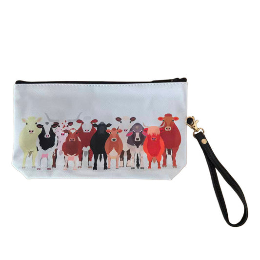 Awst Int'l Cattle Herd Medium Accessory Bag With Wristlet