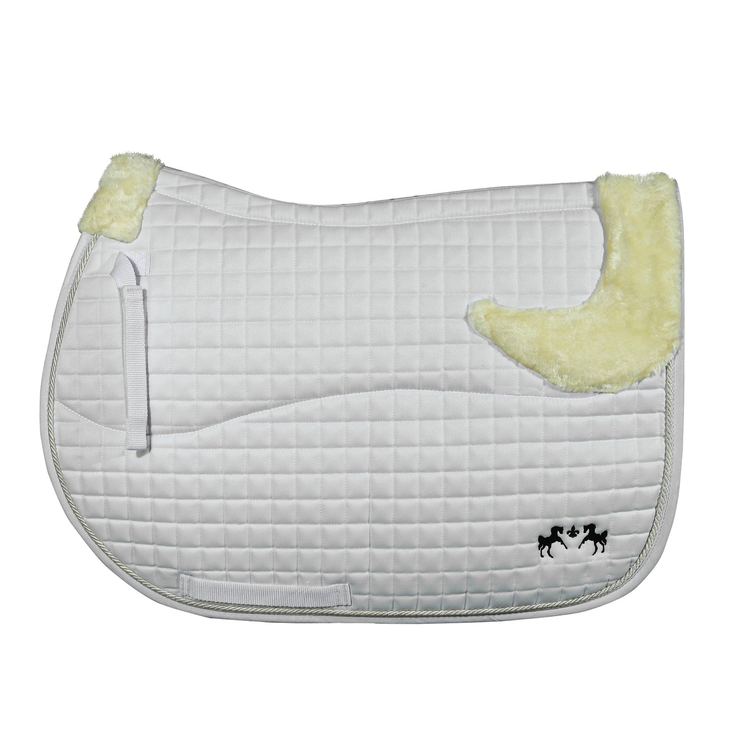 Equine Couture Regal Saddle Pad with White Sherpa Fleece and CoolMax lining