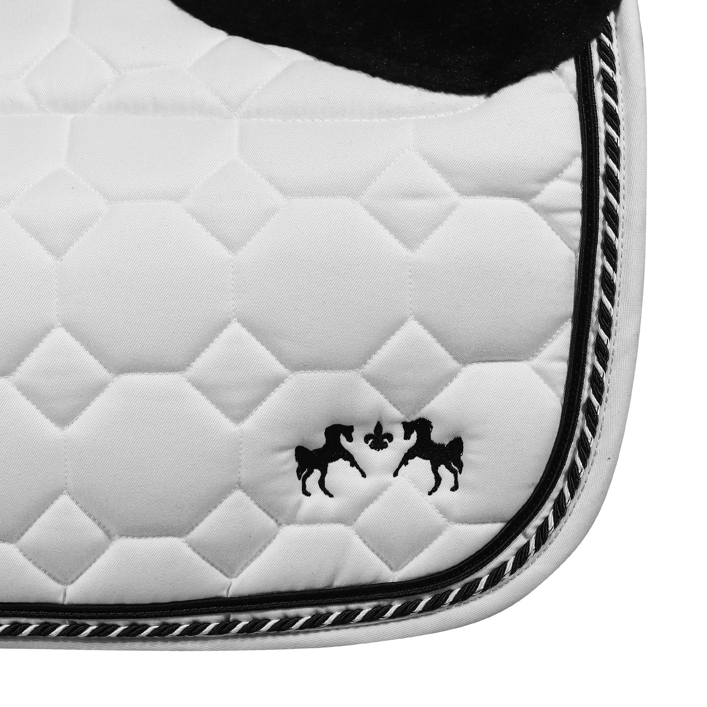 Equine Couture Luxe Saddle Pad with White Sherpa Fleece lining