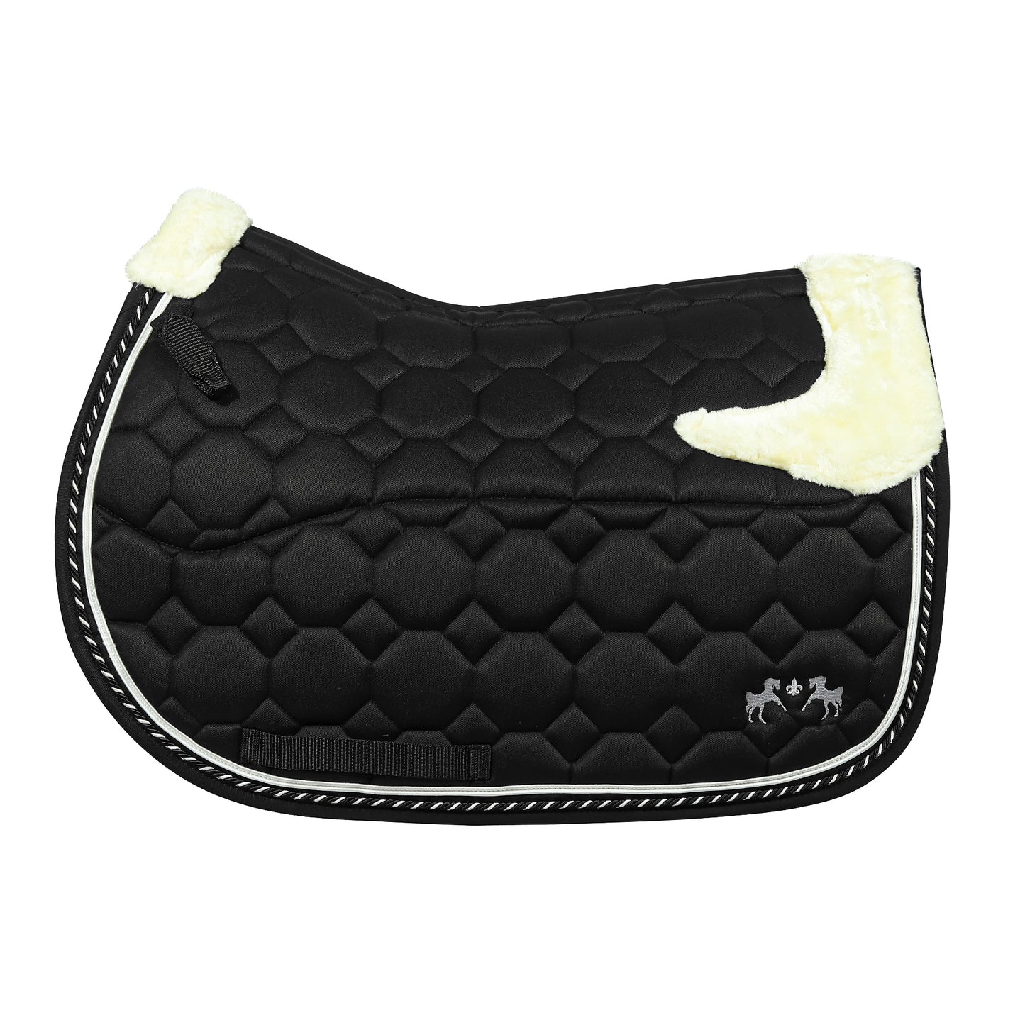 Equine Couture Luxe Saddle Pad with White Sherpa Fleece lining