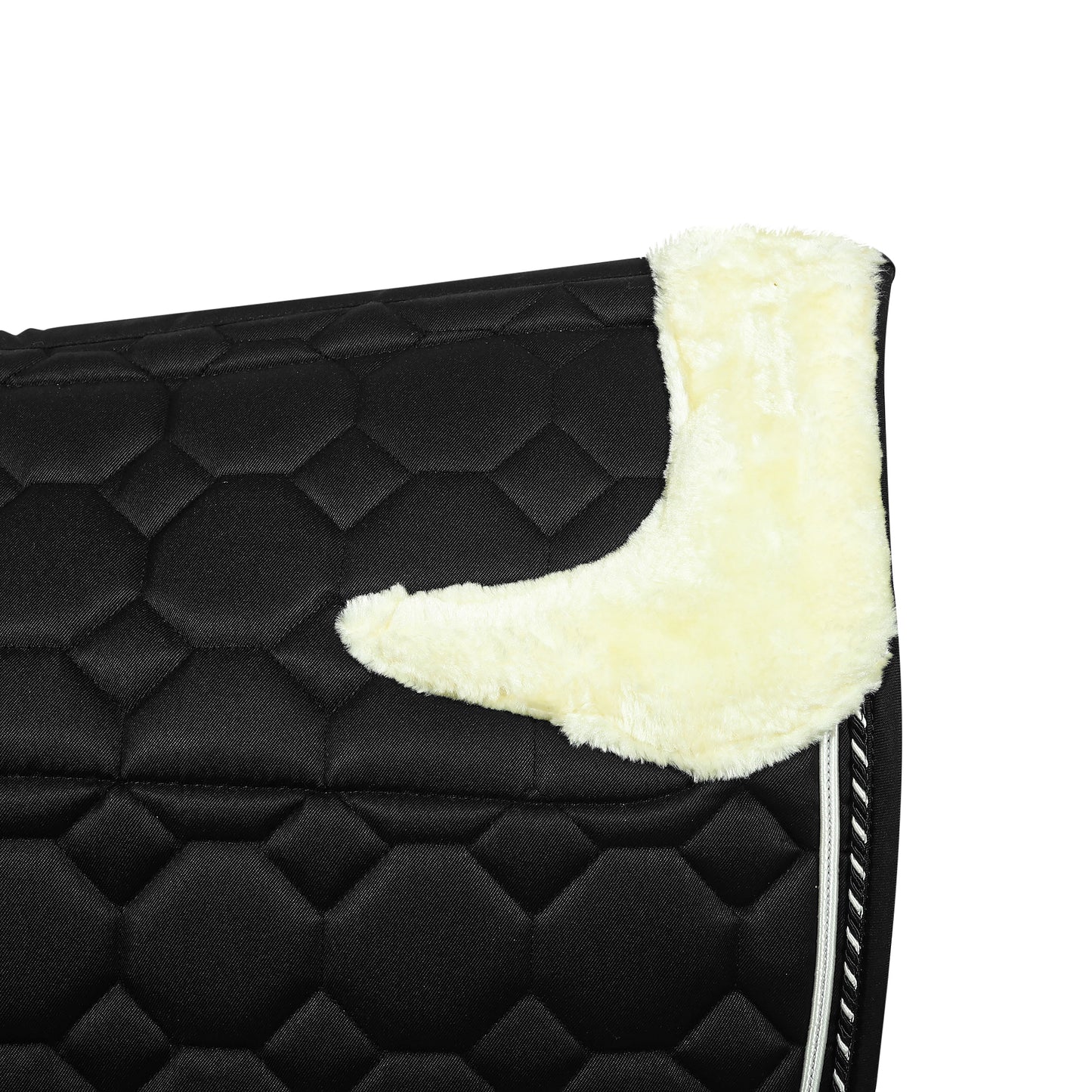 Equine Couture Luxe Saddle Pad with White Sherpa Fleece lining